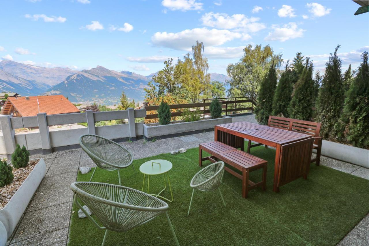 Superbe Appartement Avec Piscine Nendaz Ngoại thất bức ảnh